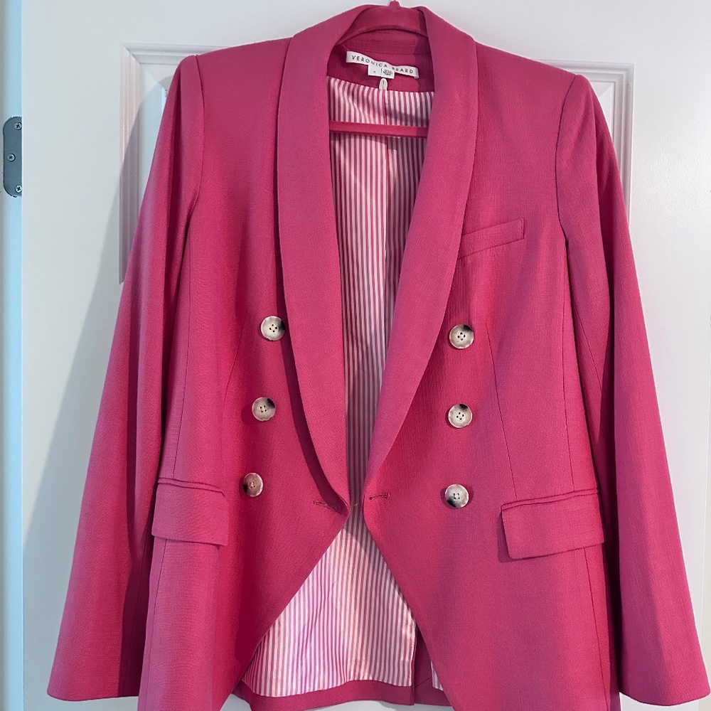 Veronica Beard Oskar Dickey Jacket in Melon 8